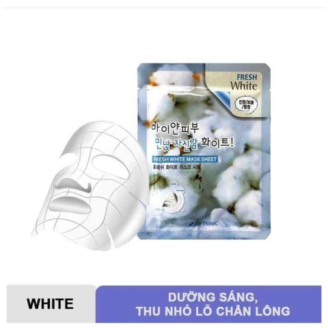 SÉT 10 MIẾNG mặt nạ 3w clinic HÀN QUỐC làm từ chất liệu 100% cotton lành tính