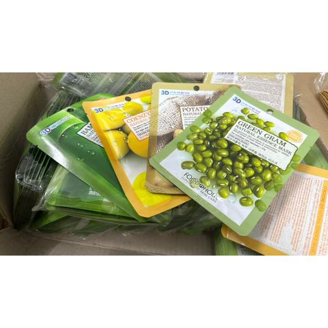 ( combo set 10 mask )  Mặt Nạ 3D Foodaholic Shape Natural Pulp Mask Hàn Quốc