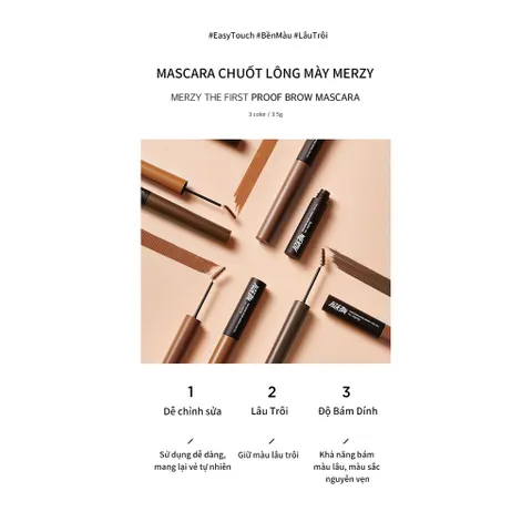Mascara Chân Mày Merzy The First Proof Brow Mascara #BM2