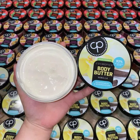 Bơ dưỡng ẩm Cosmepick Body Butter là dòng dưỡng thể thuần chay cấp ẩm sâu cho da rất khô 250ml