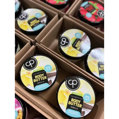 Bơ dưỡng ẩm Cosmepick Body Butter là dòng dưỡng thể thuần chay cấp ẩm sâu cho da rất khô 250ml