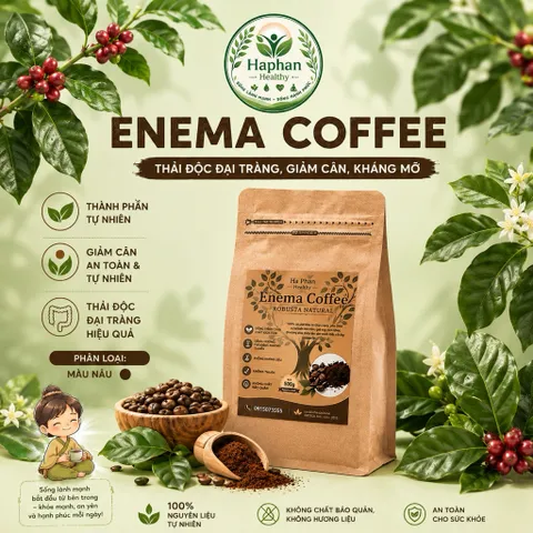 Cà phê hữu cơ thải độc đại tràng, nâu, 500g, ( tặng thìa định lượng)