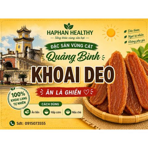 Khoai deo Quảng Bình loại 1 , 500g- Organic