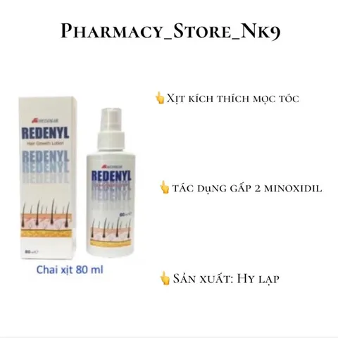Redenly. Cặp đôi xịt, gội kích thích mọc tóc, đánh bay các chủng nấm da đầu, chống rụng tóc