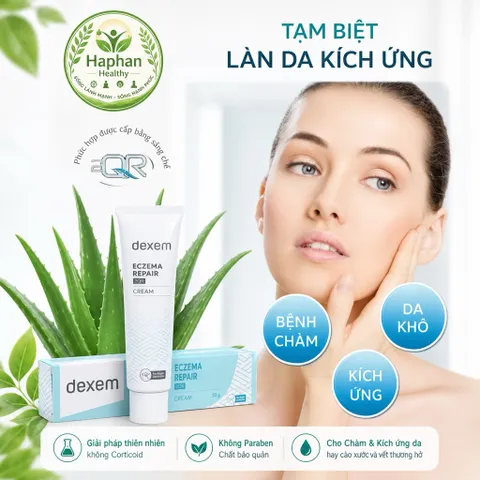 DEXEM Kem bôi chàm, dị ứng da, giảm ngứa, giảm ửng đỏ và khô da