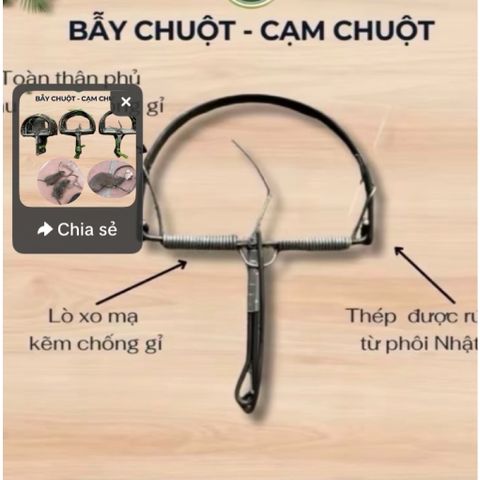 [combo 10c ]bẫy hình bán Nguyệt khung dày dặn lò xo bật mạnh