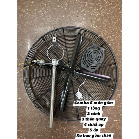 combo(5món)lồng,cánh,ốp,chiết áp,thân quay cho quạt công nghiệp trục 12mm đường kính lồng 70cm không mô tơ