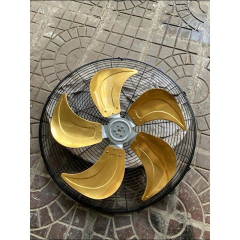 bộ lồng cánh nhôm vàng 5 lá trục 12mm kt cánh 60cm lắp cho quạt công nghiệp chế đường kính lồng 70cm