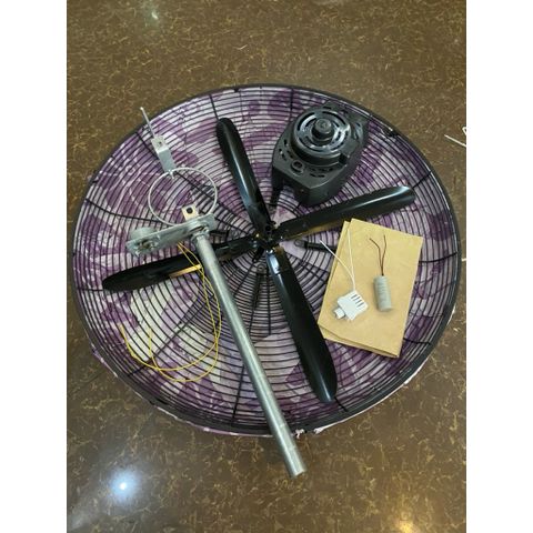 combo(6món)lồng,cánh,thân,ốp,chiết áp,tụ không mô tơ cho quạt công nghiệp chế đường kính lồng 80cm trục 12mm