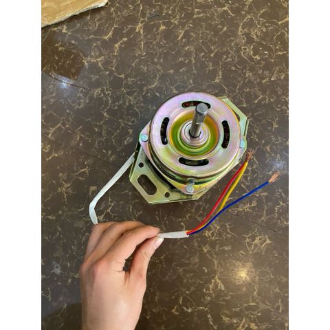 mô tơ máy giặt mới (lỗ trục 12mm)lắp cho quạt công nghiệp cs160w,220w