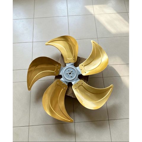 cánh nhôm 5 lá trục 12mm kt cánh 60cm lắp cho quạt công nghiệp chế đường kính lồng 70cm