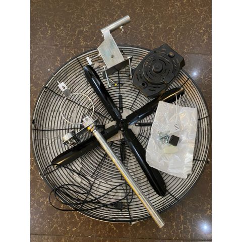 bộ phụ kiện chế quạt công nghiệp không mô tơ đường kính lồng 70cm sải cánh 65cm trục 12mm
