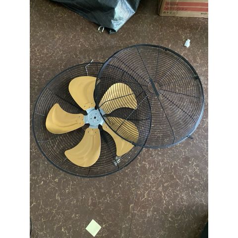 Bộ lồng -cánh đường kính lồng 55cm,cánh tai voi 5 lá nhôm vàng lỗ trục 12mm