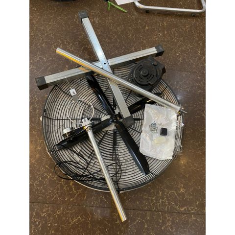 bộ phụ kiện quạt đường kính lồng 55cm trục 12mm không mô tơ chân đứng ( tự chế thêm mô tơ máy giặt )