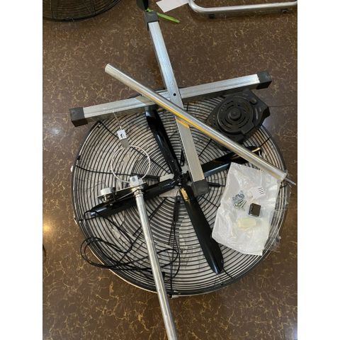 bộ phụ kiện quạt đường kính lồng 55cm trục 12mm không mô tơ chân đứng ( tự chế thêm mô tơ máy giặt )