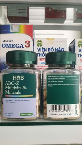 KHÔNG THUẦN CHAY - HSD [ 06/2027] - Viên uống bổ sung vitamin tổng hợp  Holland & Barrett 60 Viên
