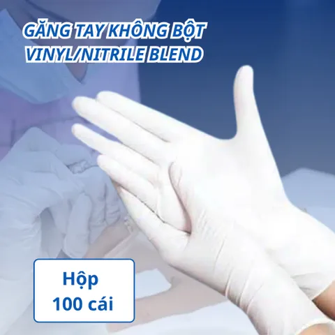 Hộp 100 chiếc Găng Tay Cao Su Y Tế VT Glove Không Bột – Găng Tay Nitrile Đa Dụng Spa, Nail, Chế Biến Thực Phẩm.