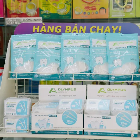 [ CHÍNH HÃNG ] COMBO 12 túi 960 cái tăm chỉ nha khoa OLYMPUS, tăm nhựa 2 đầu vệ sinh răng miệng hàng VIỆT NAM