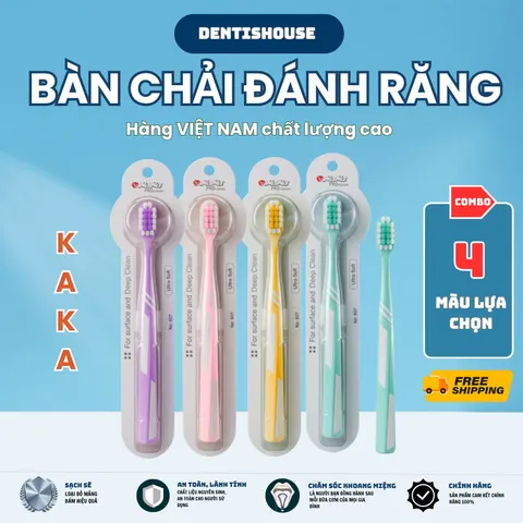 [ HÀNG VIỆT NAM ] COMBO 4 CHIẾC BÀN CHẢI ĐÁNH RĂNG LÔNG MỀM KAKA - SẢN PHẨM VỆ SINH RĂNG MIỆNG, LÀM SẠCH SÂU HIỆU QUẢ.