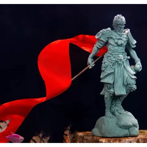 Tượng wukong - Tôn ngộ không đá sa thạch trang trí tiểu cảnh,bể cá… cao 21,5cm