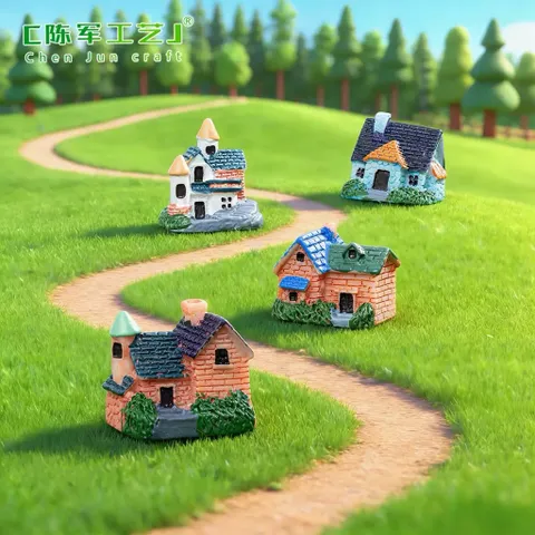 Mô hình ngôi nhà mái ngói ,biệt thự trang trí tiểu cảnh kích thước 2.8 * 3 cm