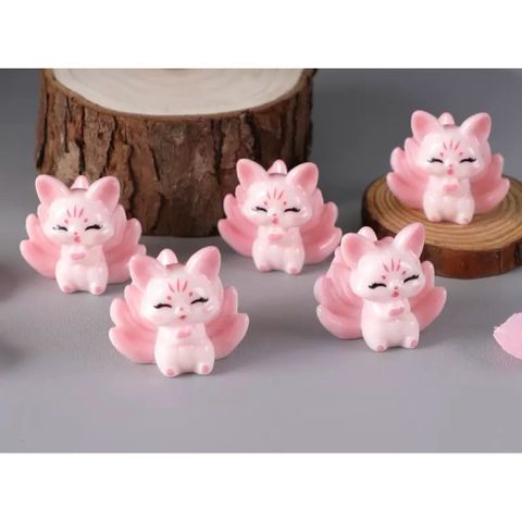 🌸🦊 CẶP CÁO HỒ LY MINI HỒNG – DECOR XINH XẮN, MAY MẮN & ĐÁNG YÊU 🦊🌸kích thước khoảng 3.4*4.2cm