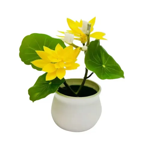 Chậu hoa sen giả trang trí phòng - bằng nhựa kích thước khoảng 12*10cm