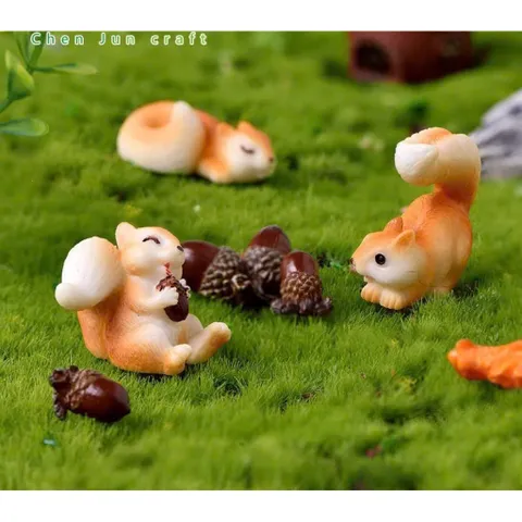 Bộ mô hình đàn sóc cute bằng nhựa - trang trí tiểu cảnh,bàn học,bàn làm việc,taplo ô tô…