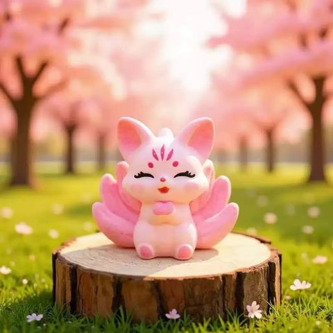 🌸🦊 CẶP CÁO HỒ LY MINI HỒNG – DECOR XINH XẮN, MAY MẮN & ĐÁNG YÊU 🦊🌸kích thước khoảng 3.4*4.2cm