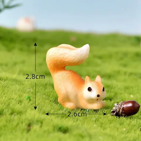 Bộ mô hình đàn sóc cute bằng nhựa - trang trí tiểu cảnh,bàn học,bàn làm việc,taplo ô tô…