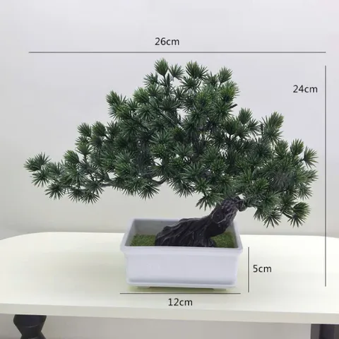 Cây tùng bon sai bằng nhựa trang trí phòng kích thước 26*24cm