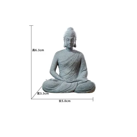 Tượng Thích Ca Mâu Ni ngồi thiền đá sa thạch trang trí tiểu cảnh,bể cá, deco phòng