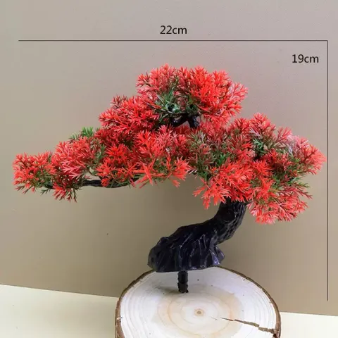 Cây tùng bon sai bằng nhựa trang trí phòng kích thước 26*24cm