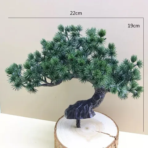 Cây tùng bon sai bằng nhựa trang trí phòng kích thước 26*24cm
