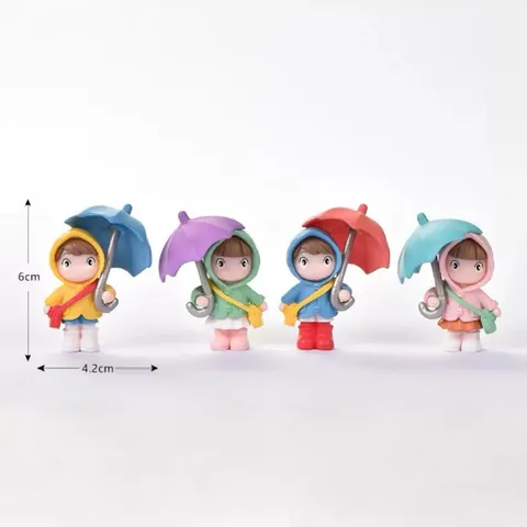 Cô gái nhỏ cầm ô cute - trang trí tiểu cảnh,taplo ô tô,bàn học…