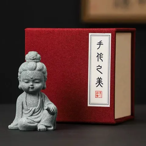 🙏 Bộ Tượng Mini Địa Tạng Vương Bồ Tát – Phật Tổ – Quan Âm | Decor Thiền Tĩnh Thanh Nhã 🙏 bằng đá sa thạch