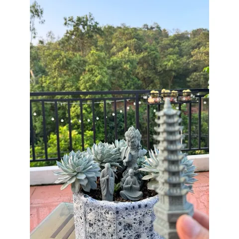 Tháp bằng đá sa thạch cao 13,5cm