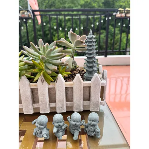 Tháp bằng đá sa thạch cao 13,5cm
