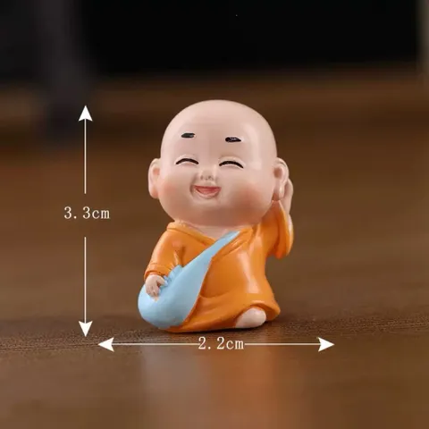 Mô hình chú tiểu dễ thương bằng nhựa cao khoảng 3,5cm trang trí tiểu cảnh,bể cá,taplo ô tô…deco an nhiên,may mắn
