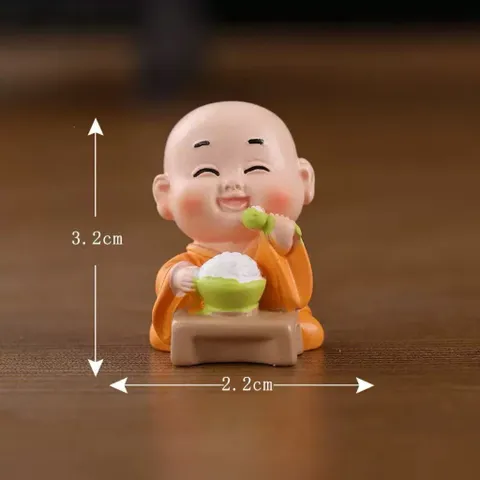 Mô hình chú tiểu dễ thương bằng nhựa cao khoảng 3,5cm trang trí tiểu cảnh,bể cá,taplo ô tô…deco an nhiên,may mắn