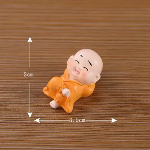 Mô hình chú tiểu dễ thương bằng nhựa cao khoảng 3,5cm trang trí tiểu cảnh,bể cá,taplo ô tô…deco an nhiên,may mắn