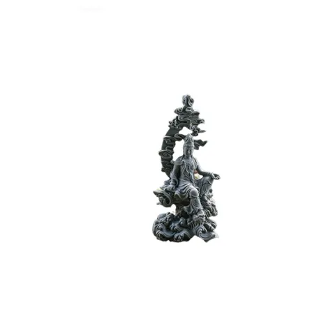 Tượng Thuỷ Nguyệt Quan Âm đá sa thạch kích thước 17,5*8,2 cm - Deco bàn trà,bể cá,chậu cây,terrrium…