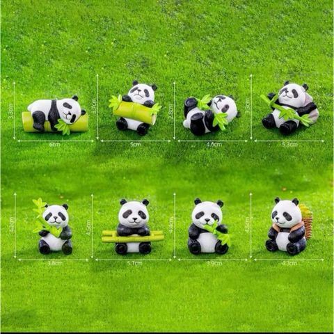 Bộ mô hình gấu trúc Panda ôm tre mini trang trí tiểu cảnh – siêu dễ thương