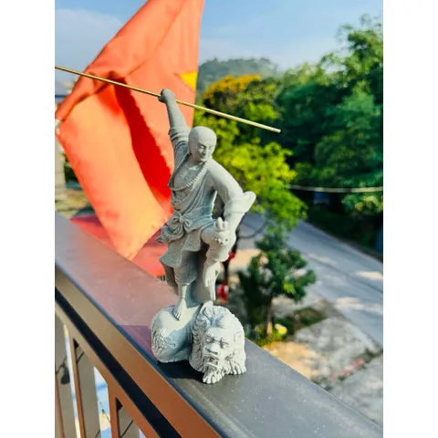 Tượng Địa phật phục ma đá sa thạch cao 20cm - tượng deco phong thuỷ