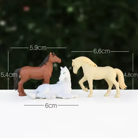 Mô hình ngựa trang trí tiểu cảnh,deco phòng bằng nhựa kích thước khoảng 6.5*5 cm