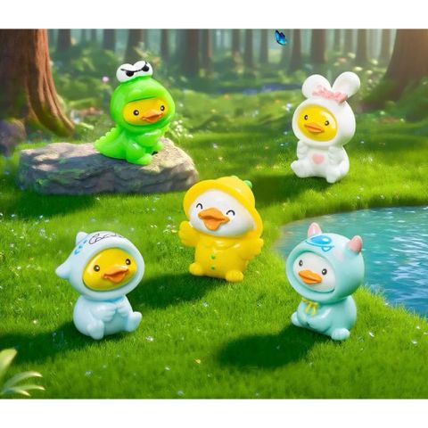 🐥 Set Mô Hình Vịt Mini Cosplay Siêu Cute – Trang Trí Bàn Học, Tiểu Cảnh, Terrarium