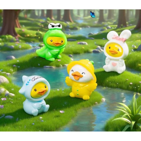 🐥 Set Mô Hình Vịt Mini Cosplay Siêu Cute – Trang Trí Bàn Học, Tiểu Cảnh, Terrarium