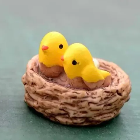 Mô hình tổ chim non mini dễ thương – Trang trí tiểu cảnh, decor bàn học, bàn làm việc