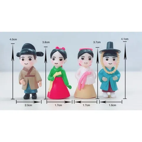 ✨ Bộ mô hình cặp đôi truyền thống mini siêu đáng yêu – decor tiểu cảnh độc đáo ✨kích thước 4*2cm