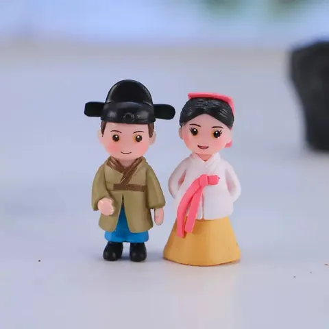 ✨ Bộ mô hình cặp đôi truyền thống mini siêu đáng yêu – decor tiểu cảnh độc đáo ✨kích thước 4*2cm